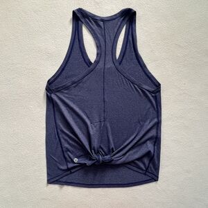 Lululemon Women Tie It Up Singlet Heathered Hero Blue Racerback Tank